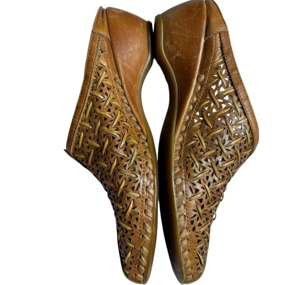 Pikolinos Brown Leather Woven Mules – Size 37 (US ~6.5-7) - Picture 8 of 9